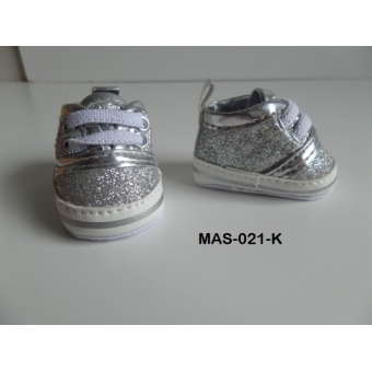 Sneakers zilver past de 32 en de 36 cm pop